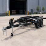 Cargotrailer 12 ft x 14 ft Jet Ski Trailer – Tandem Axle, Carpeted Bunks, Winch Stand