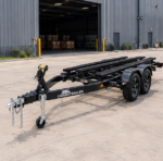Cargotrailer 16 ft x 22 ft Jet Ski Trailer – Tandem Axle, Carpeted Bunks, Winch Stand