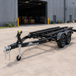 Cargotrailer 16 ft x 22 ft Jet Ski Trailer – Tandem Axle, Carpeted Bunks, Winch Stand