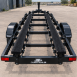 Cargotrailer 16 ft x 22 ft Jet Ski Trailer – Tandem Axle, Carpeted Bunks, Winch Stand - Image 3