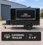 Cargotrailer 6′ x 8′ Catering Trailer – Single Axle, Stainless Kitchen, Serving Window - Image 4