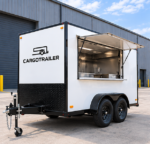 Cargotrailer 6′ x 10′ Catering Trailer – Tandem Axle, Stainless Kitchen, Serving Window