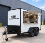 Cargotrailer 7′ x 12′ Catering Trailer – Tandem Axle, Stainless Kitchen, Serving Window