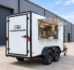 Cargotrailer 7′ x 12′ Catering Trailer – Tandem Axle, Stainless Kitchen, Serving Window - Image 2