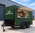 Cargotrailer 8.5′ x 20′ Catering Trailer – Tandem Axle, Stainless Kitchen, Serving Window