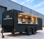 Cargotrailer 8.5′ x 32′ Catering Trailer – Tandem Axle, Stainless Kitchen, Serving Window