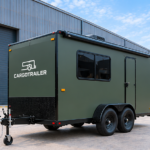 Cargotrailer 8 ft x 16 ft Camping Trailer – Tandem Axle, Full Kitchen, Rear Bed