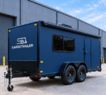Cargotrailer 8 ft x 28 ft Camping Trailer – Tandem Axle, Full Kitchen, Rear Bed