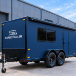 Cargotrailer 8 ft x 28 ft Camping Trailer – Tandem Axle, Full Kitchen, Rear Bed